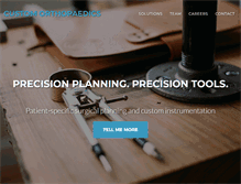 Tablet Screenshot of customorthopaedics.com